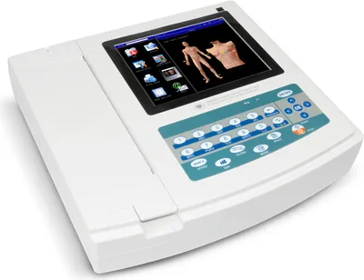 Produktbild von ECG1200G CE Digitales 12-Kanal-EKG-Gerät Touch-Color-LCD Elektrokardiograph mit Drucker PC-Software, USB-interpretation 12 Lead ECG Machine