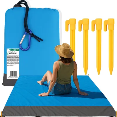 Zdjęcie produktu dla Mata Plażowa Piknikowa Wodoodporna Koc Turystyczny Piknikowy 210x200 Duża