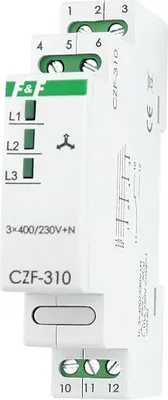Produktbild von F&F | Phasenausfall- und Asymmetriesensor CZF-310 - 3-Phasen - Schutz für Elektromotor - Automatische Wiederherstellung
