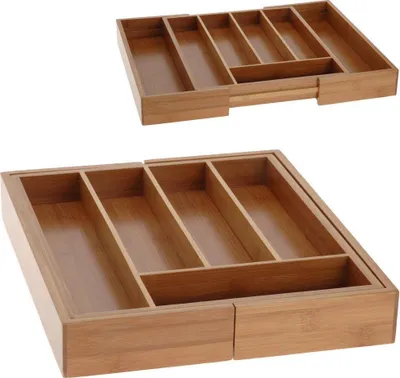 Produktbild von Besteckkasten ausziehbar Bambus