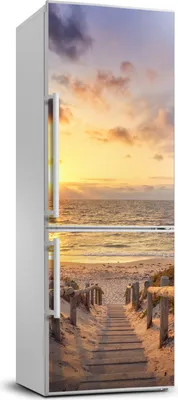 Produktbild von Tulup Kühlschrankdekoration - 70x190 cm - Aufkleber auf dem Kühlschrank - Der Weg zum Strand