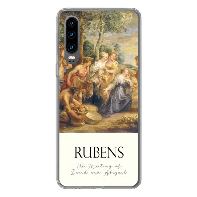 Produktbild von MuchoWow® Handyhülle Schutzhülle Hülle für Huawei P30 Rubens - Kunst - Die Begegnung von David und Abigail Silikon Softcase Handy Hülle - Kartenbesitzer