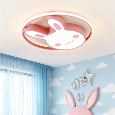 Produktbild von Lampe Kinderzimmerlampe LED-Lampe Augenschonlampe Schlafzimmerlampe Einbauleuchte Deckenlampe Drei Lichtfarben 50cm D:Hasenlampe /TZTZD/