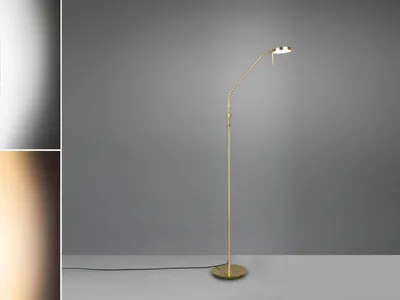 Produktbild von LED Stehleuchte MONZA dimmbar mit Flexarm, Höhe 145cm, Messing