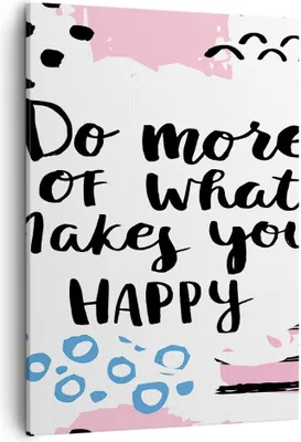 Produktbild von Bild auf Leinwand - Leinwandbild - Einteilig - Worte Motivation glücklich Nachricht - 50x70cm - Wand Bild - Wandbilder - Leinwanddruck - Wanddekoration - Leinwand bilder - Wandbild - PA50x70-2878