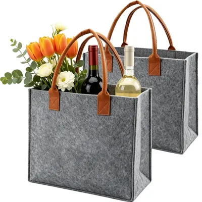 Productafbeelding van Feltetassen, 2 stuks, 35x30x18 cm. Handtassen, boodschaptassen, shoppers