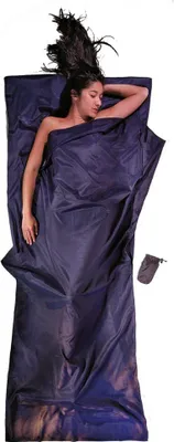 Produktbild von Cocoon Reiselaken Aus Seide Und ägyptischer Baumwolle Blau 220 x 90 cm Blau 220 x 90 cm