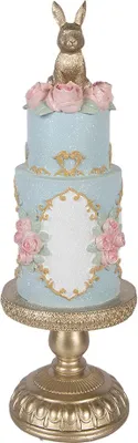 Productafbeelding van Clayre & Eef Decoratiefiguur Taart Ø 12x37 cm Blauw, kunststof
