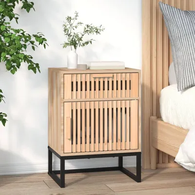 Produktbild von vidaXL Nachttisch 40x30x55,5 cm Holzwerkstoff & Eisen