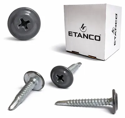 Immagine prodotto di Viti autoperforanti ETANCO GM-B per tetti in acciaio, RAL 7015 grigio ardesia, 4,2 x 32 mm, 250 pezzi