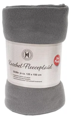 2er Fleece Wohndecke Kuscheldecke Wolldecke 120x150cm