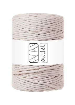 Obrázok produktu pre Krémová bavlnená makramé šnúra 5 mm 100 m OUTLET