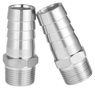 Edelstahl-Barb-Anschluss 12 mm OD auf 1/4" BSP