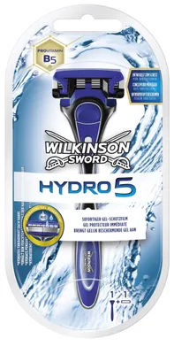 Zdjęcie produktu dla Wilkinson Sword Hydro 5, Golarka foliowa, Czarny, Niebieski, Blister, 1 szt.