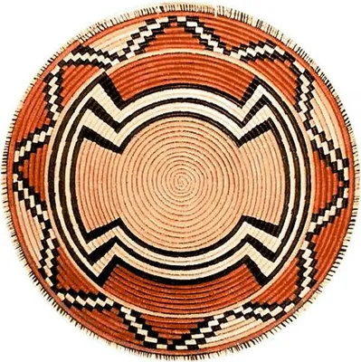 Productafbeelding van 160x160 (diameter) rond vloerkleed Zoya 728 R – geschikt voor binnen en buiten, oranje, polyester