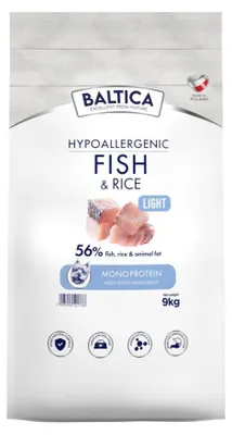 Produktbild von Baltica Adult Light Fisch mit Reis XS/S 9kg Hypoallergenes Trockenfutter für Miniatur- und Kleinhunde