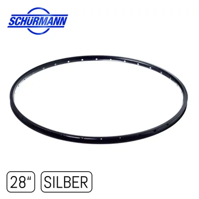 Obrázok produktu pre windmeile | Schürmann YAK Disc ráfik, 28 palcov, strieborný, nevŕtaný, dutý ráfik, Schrader ventil, e-bike, elektrobicykel, pedelec