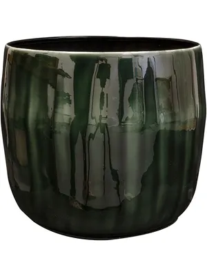 Produktbild von Ter Steege Blumentopf Metall Piniengrün-Multicolor D 24 cm H 21 cm