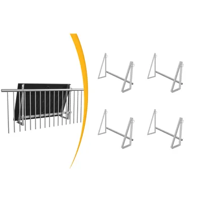 Produktbild von Powerness Aufständerung Solarmodul Halterung für Balkon & Garten (4 Sätze), Verstellbar, Witterungsbeständig,Weiß (0% MwSt)