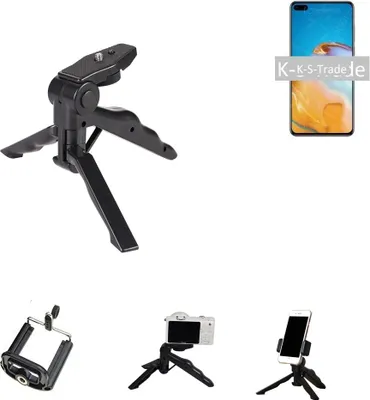 Produktbild von K-S-Trade Stativ Tisch-Ständer Dreibein Handy-Stativ Ständer kompatibel mit Medion Life P5006 Mini-Stativ Smartphone Tripod Handy-Stativ aus Plastik