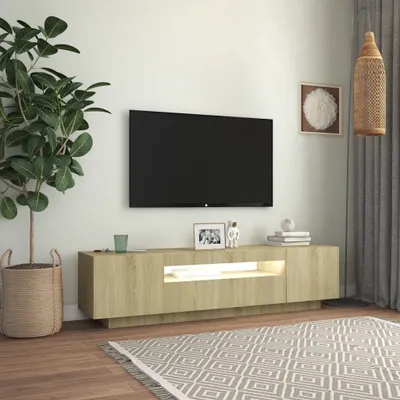 Obrázek produktu pro TV skříňka s LED osvětlením Dub Sonoma 160x35x40 cm