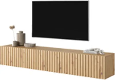 Produktbild von Selsey TV-Lowboard Telire Wotan Eiche Lamellenfront 175 cm breit