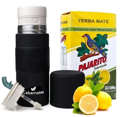 Zdjęcie produktu dla Zestaw Cytrynowa Yerba Mate Pajarito Limon + Yerbomos 3w1