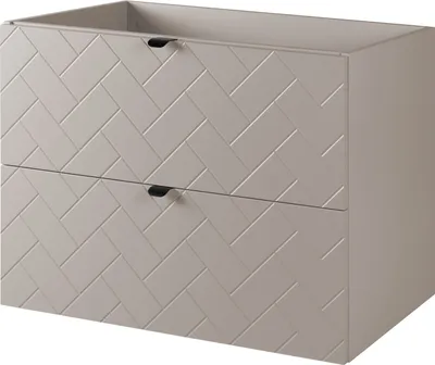 Zdjęcie produktu dla Szafka łazienkowa, kaszmir z czarnym uchwytem, 80 x 57 x 46 cm