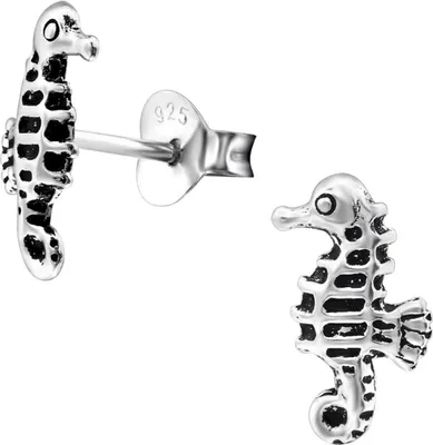 Produktbild von Ohrstecker 925 Sterling Silber mit Seepferdchen