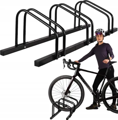 Produktbild von FIT4MED | Ständer Für 3 Fahrräder - Schwarz - 29x27x103 Cm - Stabiler Fahrradständer - Verzinkter Stahl