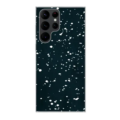 Produktbild von MuchoWow® Handyhülle Schutzhülle Hülle für Samsung Galaxy S22 Ultra Polka dots - Schwarz - Weiß Silikon Softcase Handy Hülle - Abbildung
