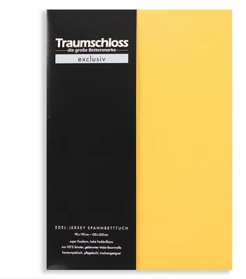 Produktbild von Traumschloss Exclusiv Edel-Jersey Spannbettlaken 90-100 x 200 cm gold 150g/m², 100% gekämmte Mako Baumwolle