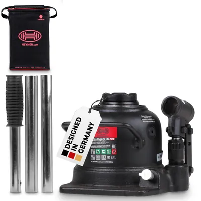 Produktbild von HEYNER® Wagenheber Doppelhub-Unterstellheber Flaschenwagenheber hydraulischer Stempelwagenheber 10t extra flach für SUV/PKW