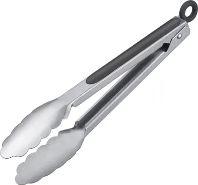 Produktbild von Thiru Grillzange mit Edelstahllaffen, gummierten Griffen und Aufhängeöse, 27 cm