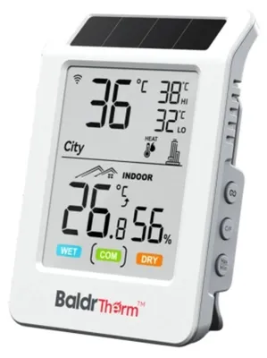 Obrázok produktu pre BALDRTHERM HCS596WB – Bezdrôtový termohygrometer s Wi-Fi, napájaný solárnou energiou