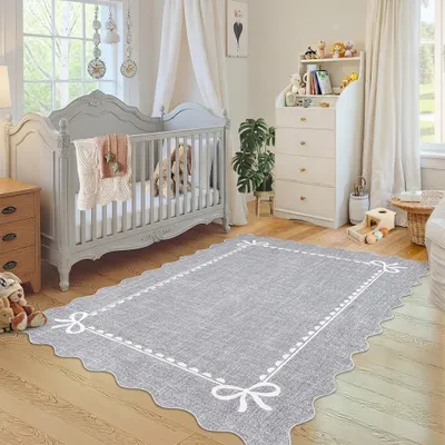 Produktbild von Omgoods – Waschbarer Teppich für das Wohnzimmer, 120x170 cm – weich und rutschfest
