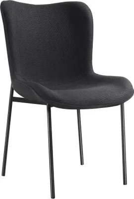 Image de Chaise rembourrée Tessa - Tissu noir/noir, par pièce