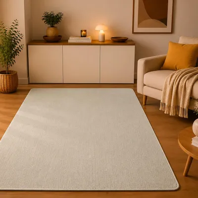 Produktbild von Steffensmeier Kurzflor Teppich Levanto Moderner Kurzflor Wohnzimmerteppich, strapazierfähig und pflegeleicht Beige, Größe: 300x400 cm