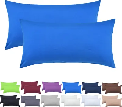 Produktbild von 2er Set Kissenbezüge Kissenhüllen 100% Baumwolle 40x60 cm Royal blau