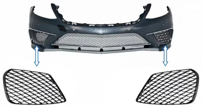 Imagen del producto de Rejilla lateral para parachoques, estilo S63, para Mercedes Clase S W222, color  brillante.