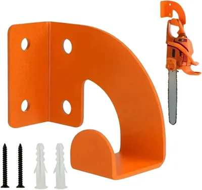 Produktbild von Kettensägen-Wandhalterung – Kabel/Schläuche/Schaufeln – Werkstatt/Garage/Garten – platzsparend