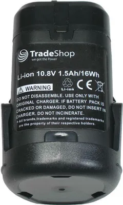 Produktbild von Trade-Shop Premium Li-Ion Qualitäts Akku 10,8V / 1500mAh ersetzt Dremel 875, B812-01, B812-02 für Dremel 8200 Multimax, 8220, 8300 Multimax