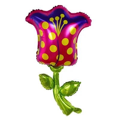 Produktbild von Folienballon Blume, Tulpe pink, ca. 40 cm, für Luftbefüllung