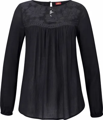 Produktbild von Buffalo Spitzenbluse schwarz Größe 42