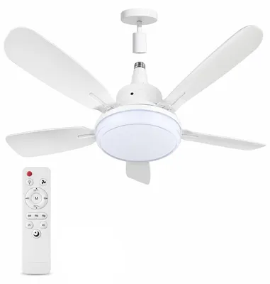 Deckenventilator mit Licht, 62 cm, leise, 3 Stufen, Timer