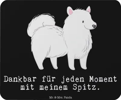 Produktbild von Mr. & Mrs. Panda Mousepad Spitz Moment - Schwarz - Geschenk, Mauspad, laptop, mousematte, Mouse Pad