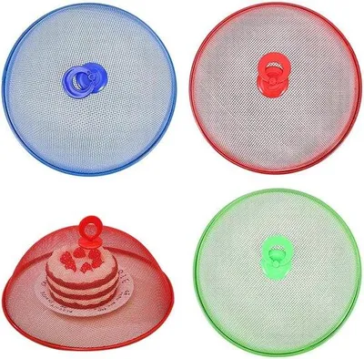 Productafbeelding van Ibenzoa® Herbruikbare voedselafdekkingen, set van 3 – voedselveilig plastic met siliconenrand, flexibel, vaatwasmachinebestendig voor binnen- en buitengebruik