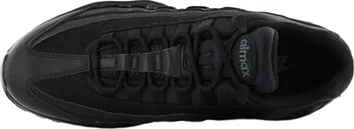 A top-down view of a black Nike Air Max 95 Essential sneaker.