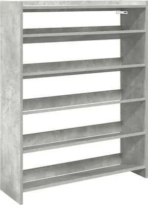Obrázek produktu pro vidaXL Stojan na boty betonový šedý 80x25x100 cm materiál na bázi dřeva