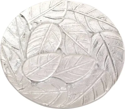Produktbild von Kerzenteller Aluminium Silberoptik Ø 12cm Untersetzer Untertasse Kerzenhalter